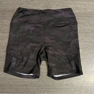 PINK Victoria's Secret Black and Gray Bike Shorts with Compression Fit